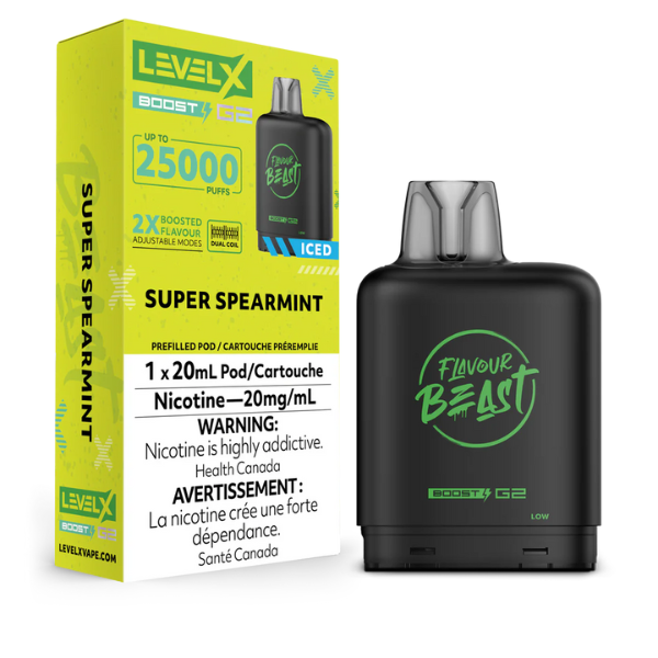 Level X Flavour Beast Boost G2 Pods - Super Spearmint
