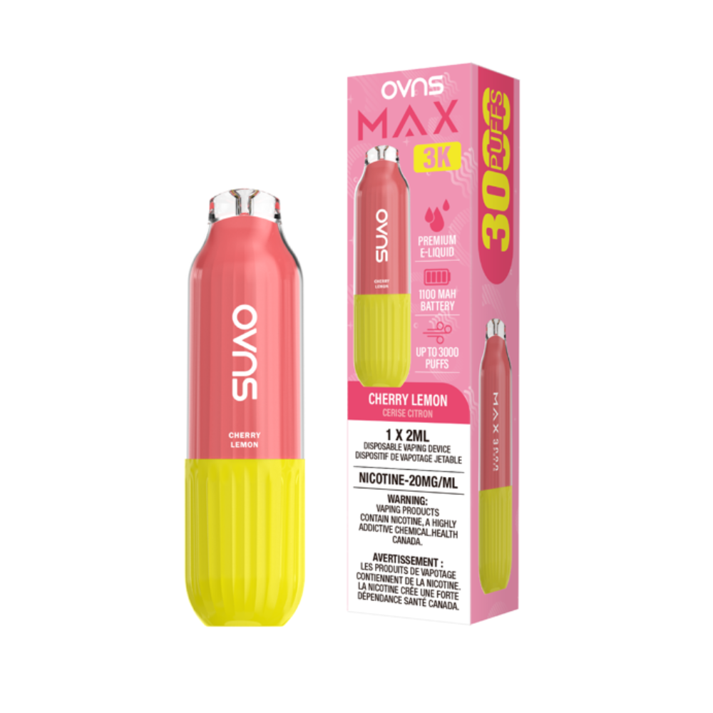 OVNS Max 3K Disposable Vape: Cherry Lemon (2mL)