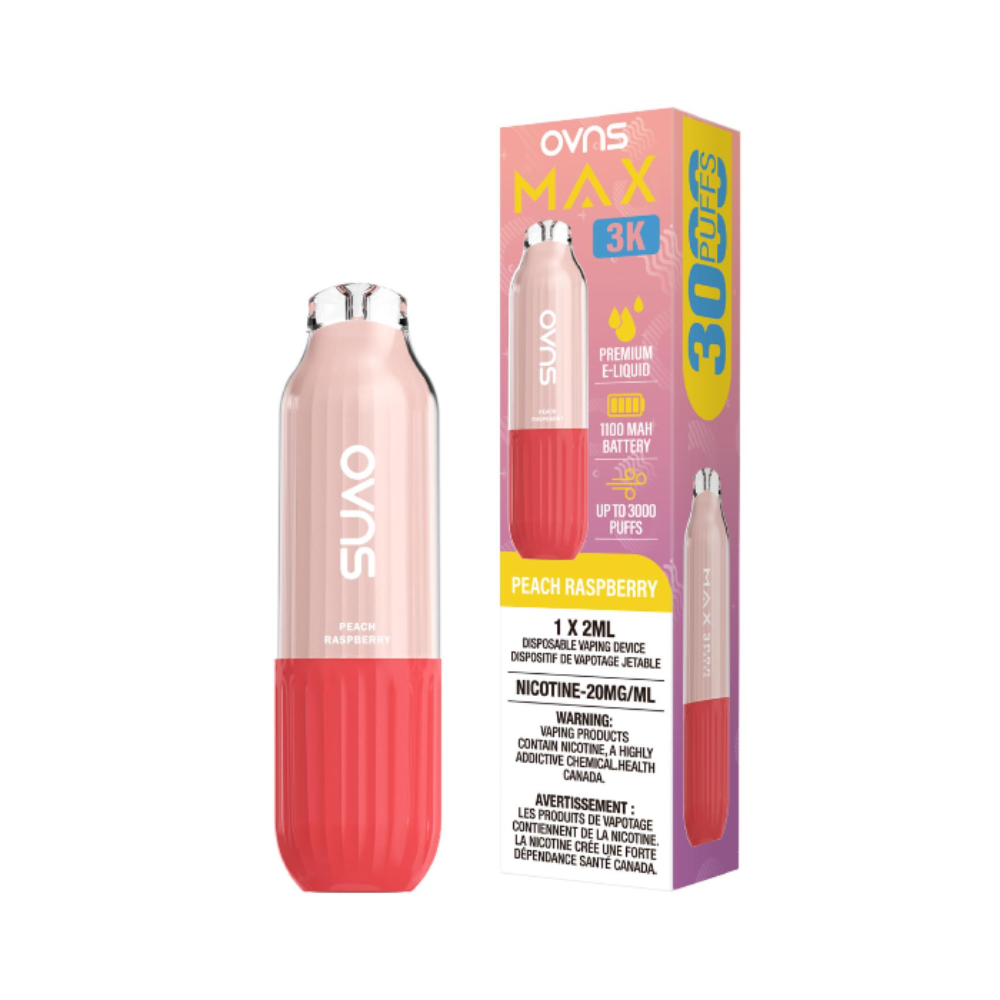 OVNS Max 3K Disposable Vape: Peach Raspberry (2mL)