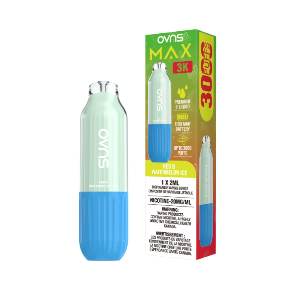 OVNS Max 3K Disposable Vape: Red B Watermelon Ice (2mL)