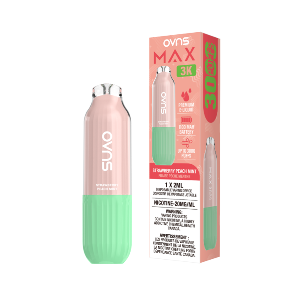 OVNS Max 3K Disposable Vape: Strawberry Peach Mint (2mL)