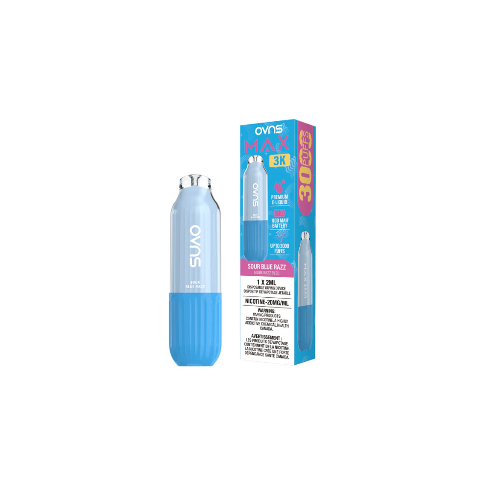 OVNS Max 3k Puffs Disposable Vape - Sour Blue Razz Puff Vapes Online OVNS Max 3k Puffs Disposable Vape - Sour Blue Razz Puff Vapes Online