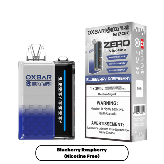 Oxbar M20K Nic Free Disposable Vape - Blueberry Raspberry