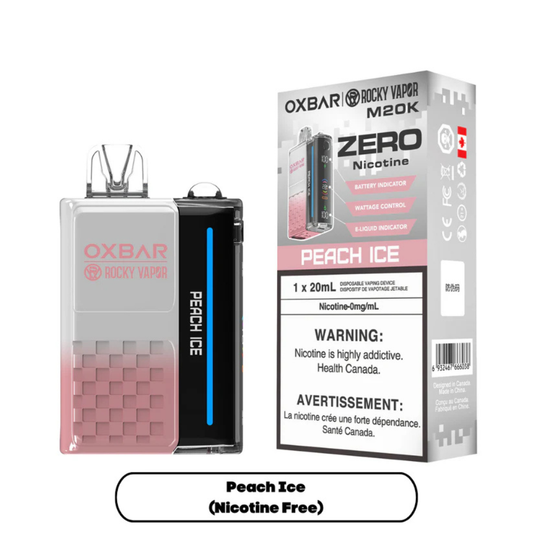 Oxbar M20K Nic Free Disposable Vape - Peach Ice