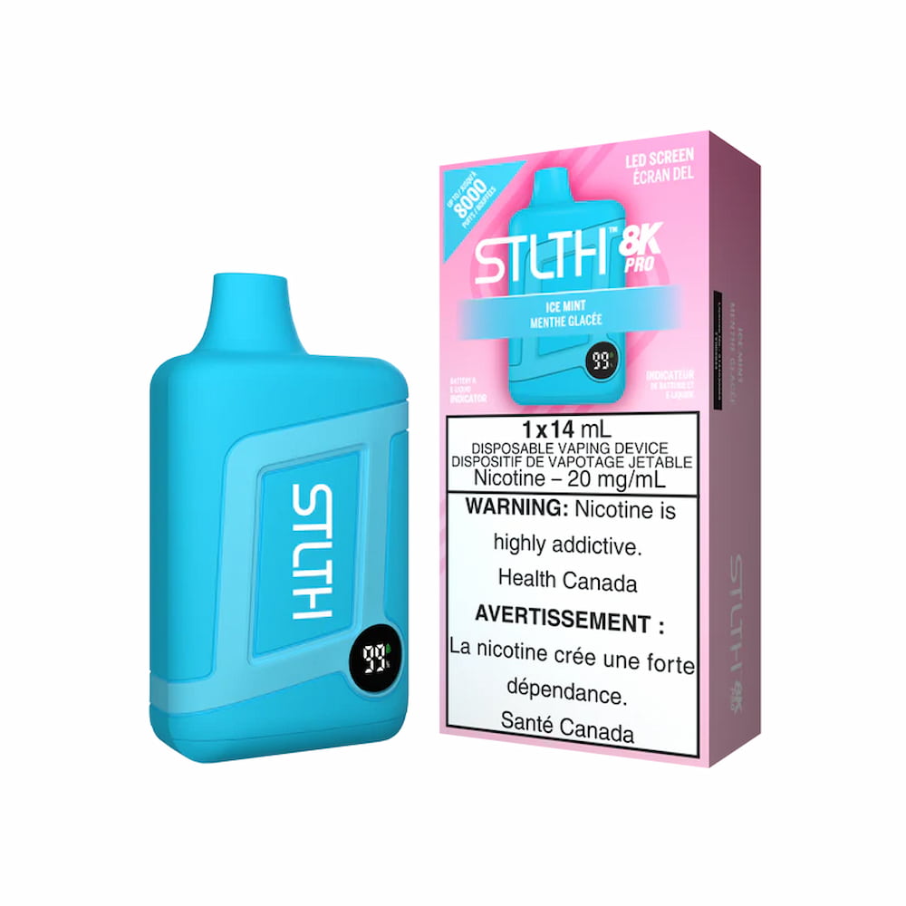 STLTH 8K Pro Disposable Ice Mint 14mL 8000 Puffs 20mg