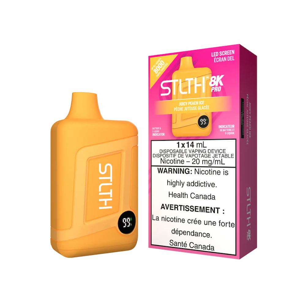 STLTH 8K Pro Disposable Juicy Peach Ice 14mL 8000 Puffs 20mg