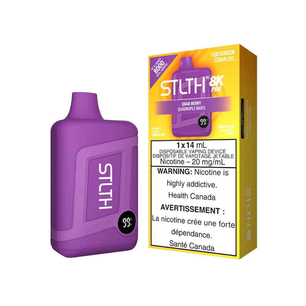 STLTH 8K Pro Disposable Quad Berry 14mL 8000 Puffs 20mg