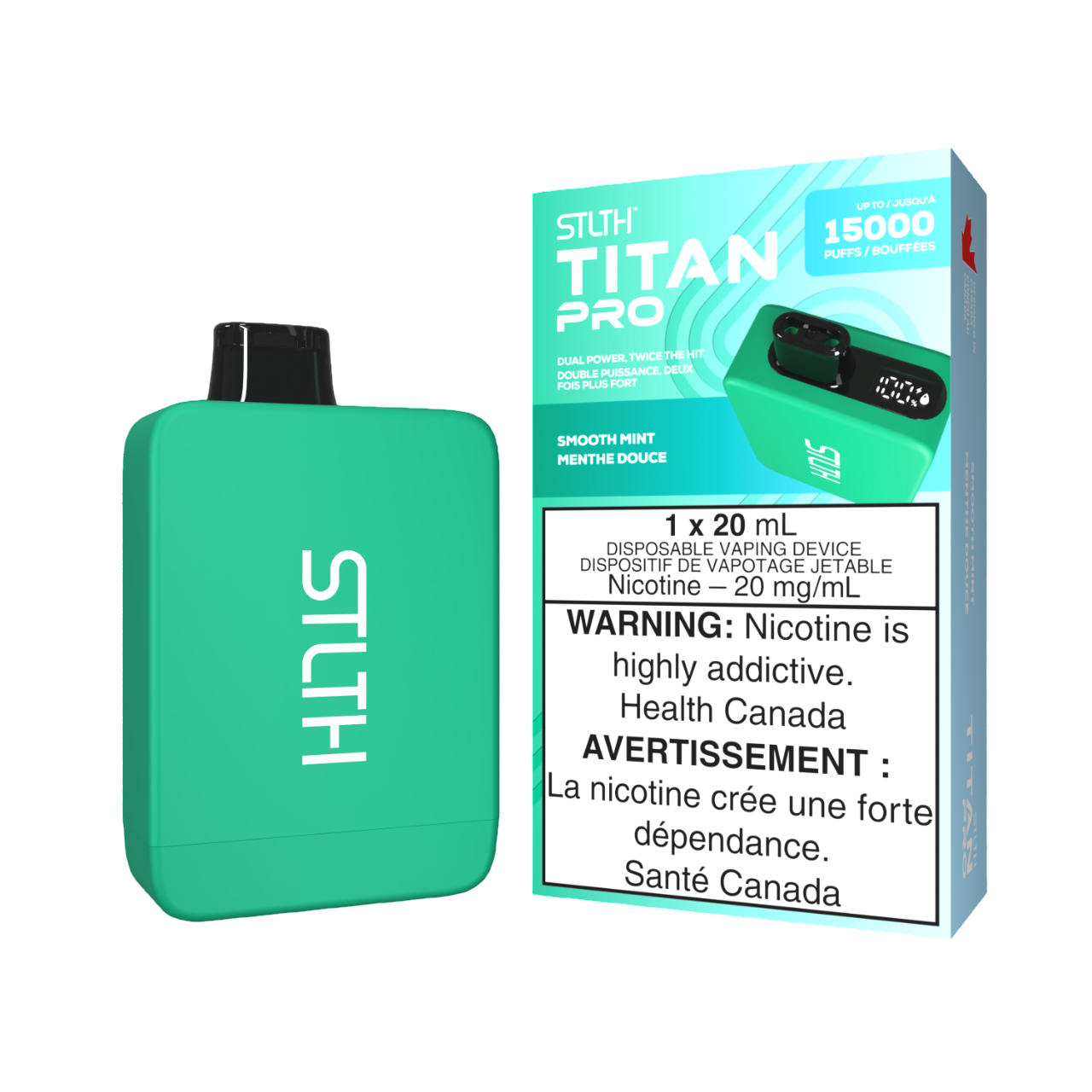 STLTH Titan Pro Disposable Smooth Mint 15000 Puffs 20mg