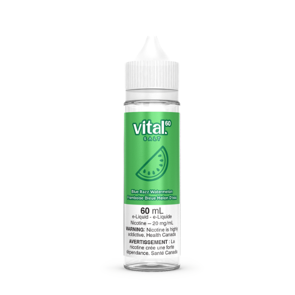 Vital 60 Salt Nic Vape Juice - Blue Razz Watermelon (60ml)