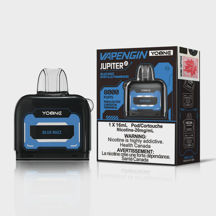 Yoone Vapengin Refill Pods Blue Razz 16mL 20mg 8000 Puffs