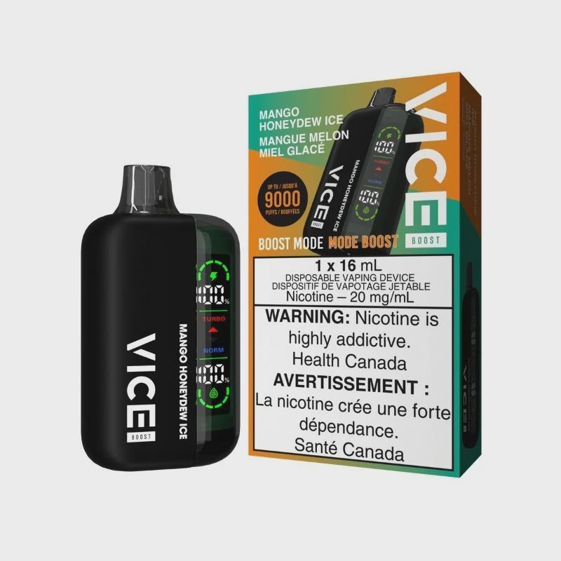 Vice Boost Mode Mango Honeydew Ice 16mL 9000 Puffs 20mg