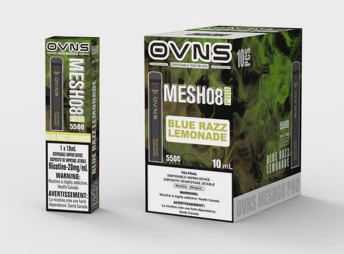 OVNS MESH08 PRO Blue Razz Lemonade 10mL 20mg 5500 Puffs