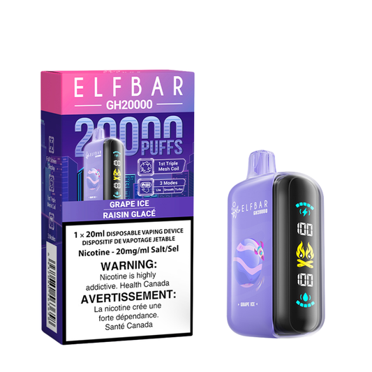 Elf Bar GH20000 Grape Ice 20mL 20000 Puffs 20mg