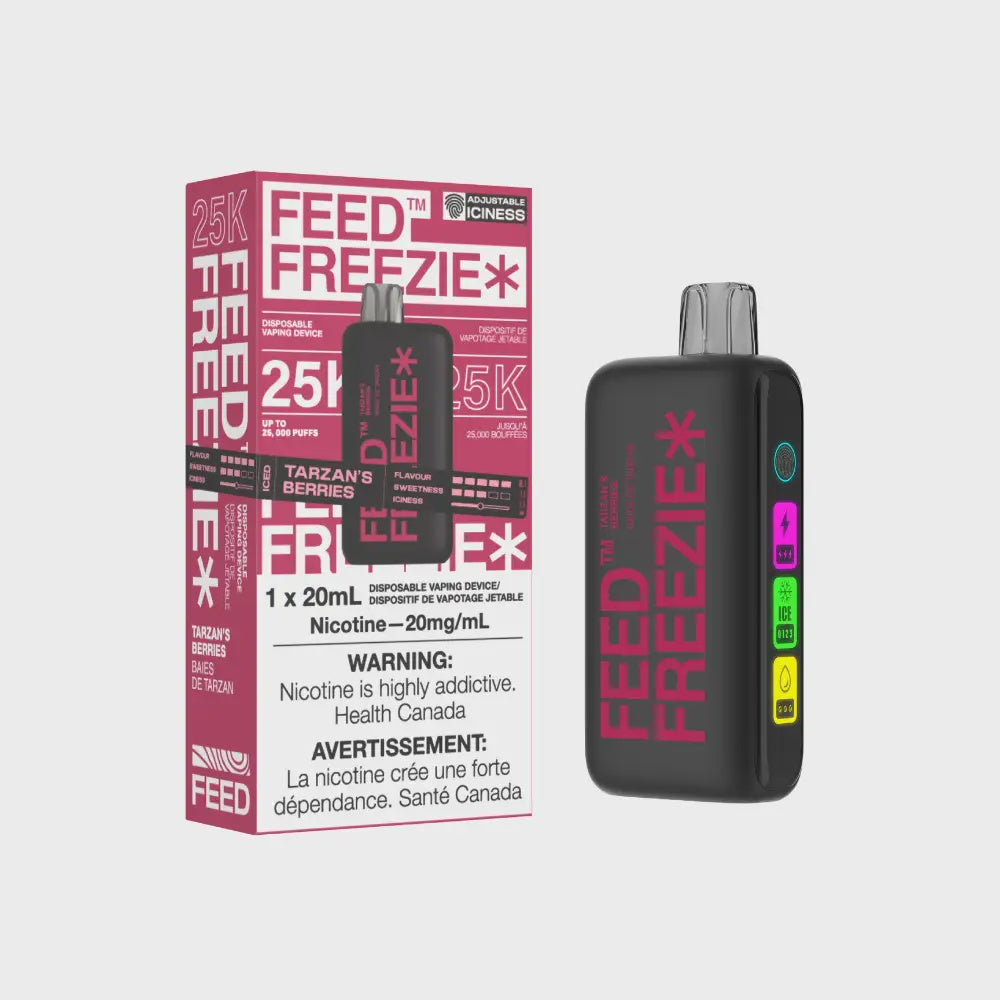 Feed Freezie Disposable Tarzan's Berries 20mL 20 mg Upto 25000 Puffs