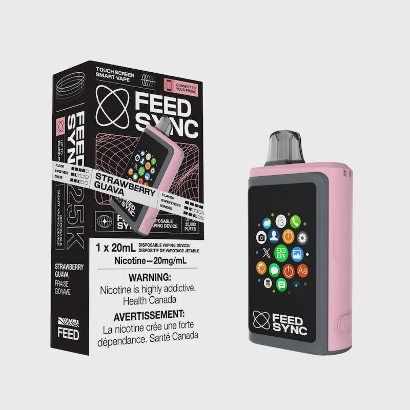 Feed Sync Smart Disposable Strawberry Guava 20 mL 20 mg 25000 Puffs