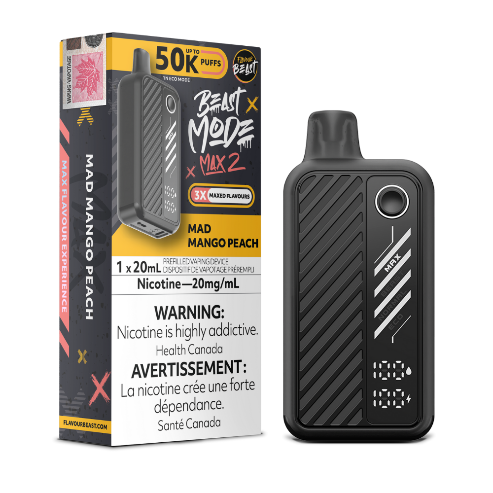 Flavour Beast - Beast Mode Max 2 50K Disposable Vape - Mad Mango Peach
