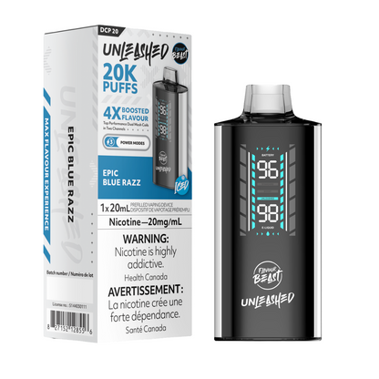 Flavour Beast Unleashed DCP Epic Blue Razz Iced 20000 Puffs 20mL 20mg