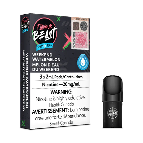 Flavour Beast Weekend Watermelon Iced Pods 3 x 2mL 20mg