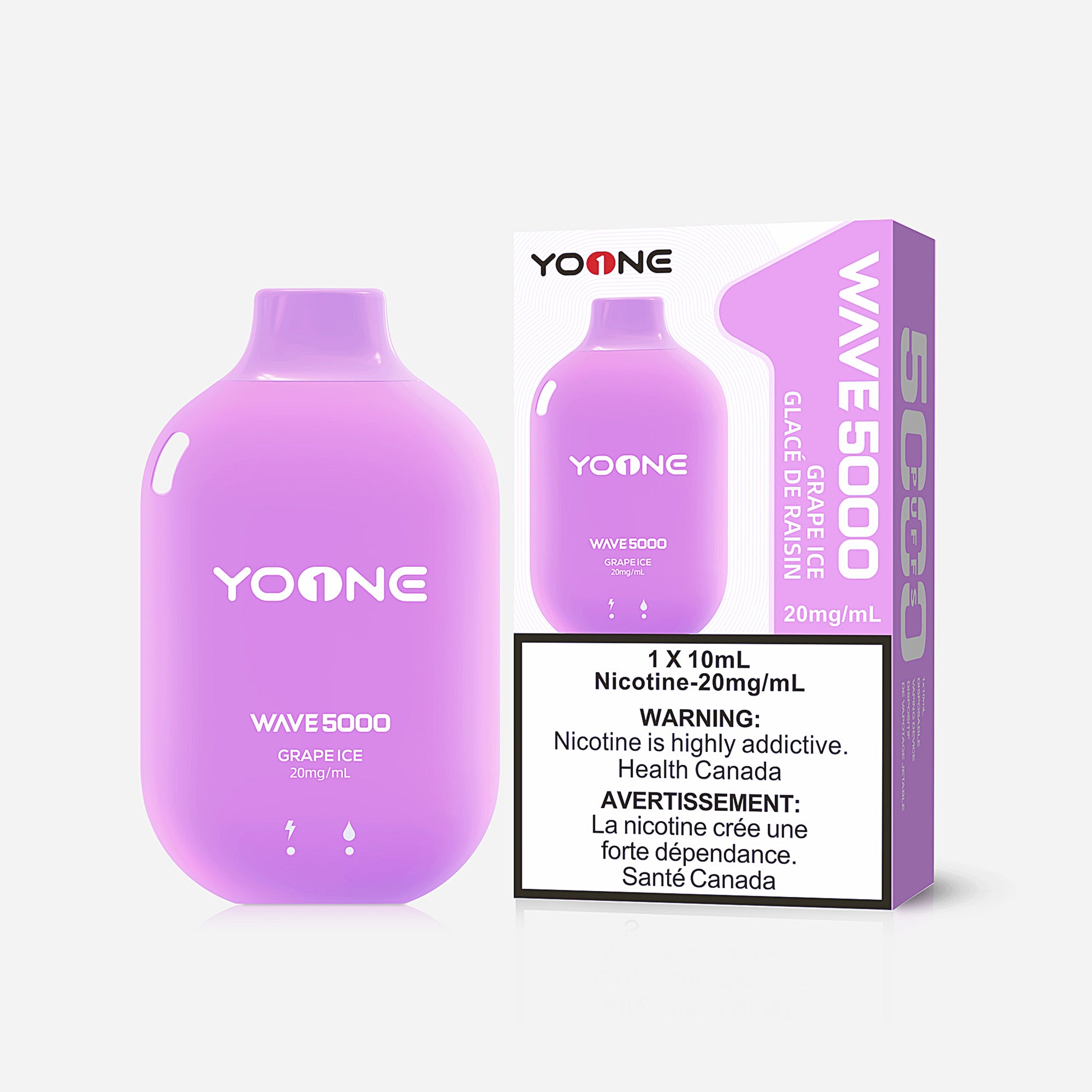 YOONE Grape Ice 10mL 5000 Puffs 20 mg