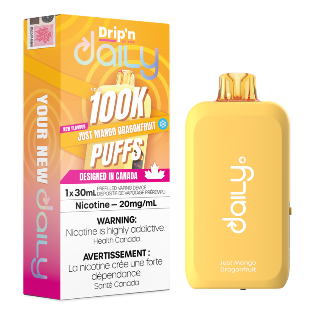 Drip'n Daily Disposable Vape - 100K Puffs - 30mL - Just Mango Dragonfruit Iced