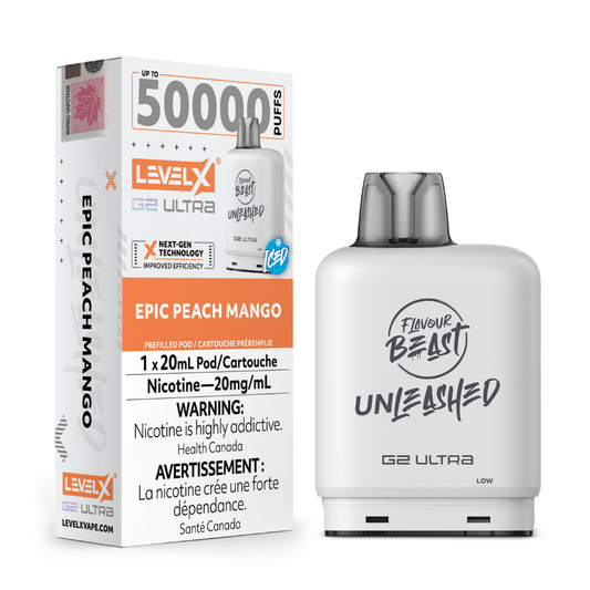 Flavour Beast Unleashed Level X G2 Ultra 50K- Epic Mango Peach Iced