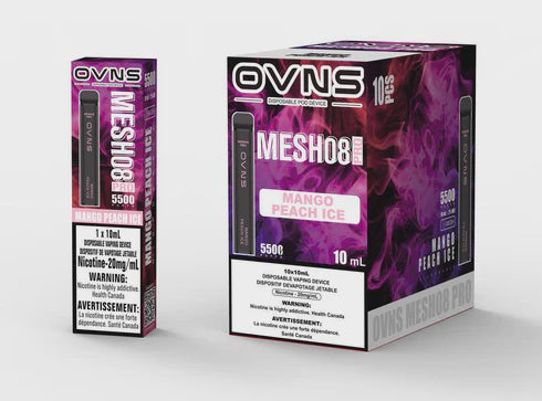 OVNS MESH08 PRO Mango Peach Ice 10mL 20mg 5500 Puffs