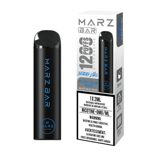 Marz Bar 1200 (Nicotine-Free) Disposable Vape - Blast Blue Razz