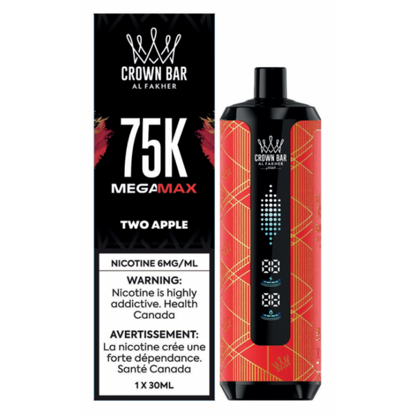 Al Fakher Crown Bar Mega Max 75k Disposable Vape - Two Apple Puff Vapes Online Al Fakher Crown Bar Mega Max 75k Disposable Vape - Two Apple Puff Vapes Online