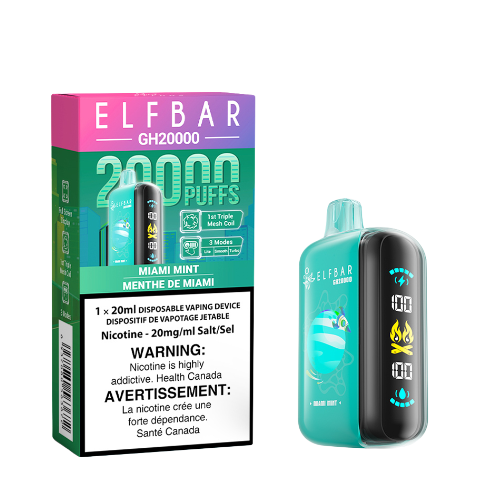 Elf Bar GH20000 Miami Mint 20mL 20000 Puffs 20mg