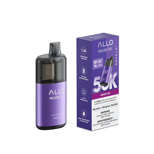 Allo Intense Nuud 50K Disposable Vape - Grape Ice