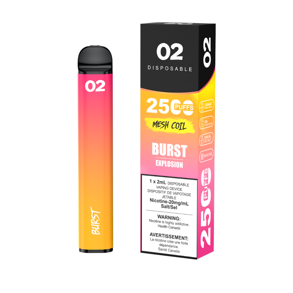 O2 2500 Puffs Disposable Vape - Burst