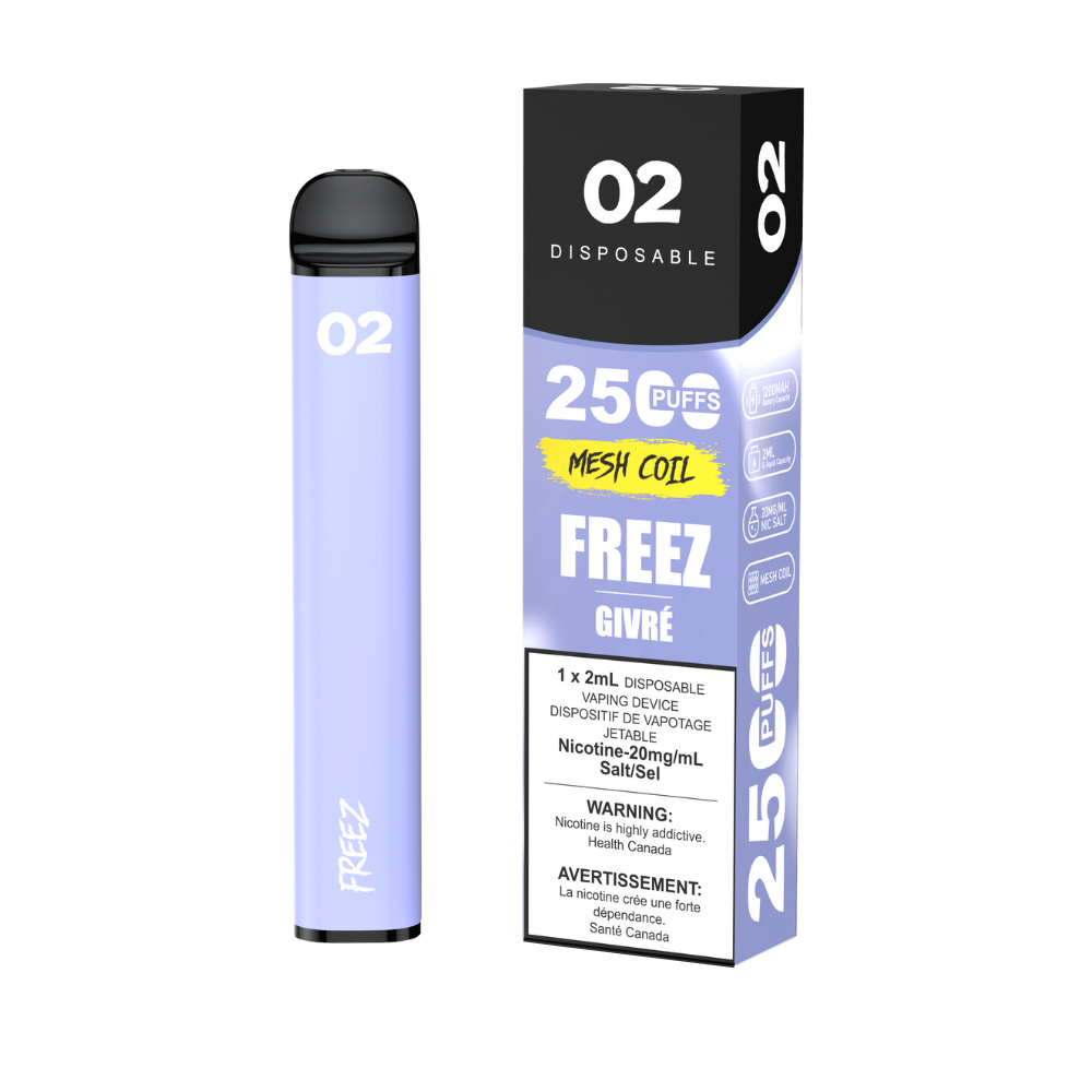 O2 2500 Puffs Disposable Vape - Freez