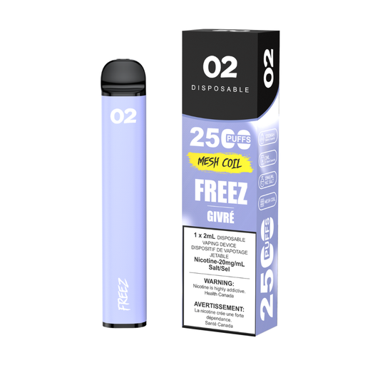 O2 2500 Puffs Disposable Vape - Freez