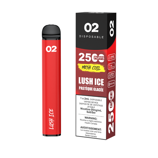 O2 2500 Puffs Disposable Vape - Lush Ice