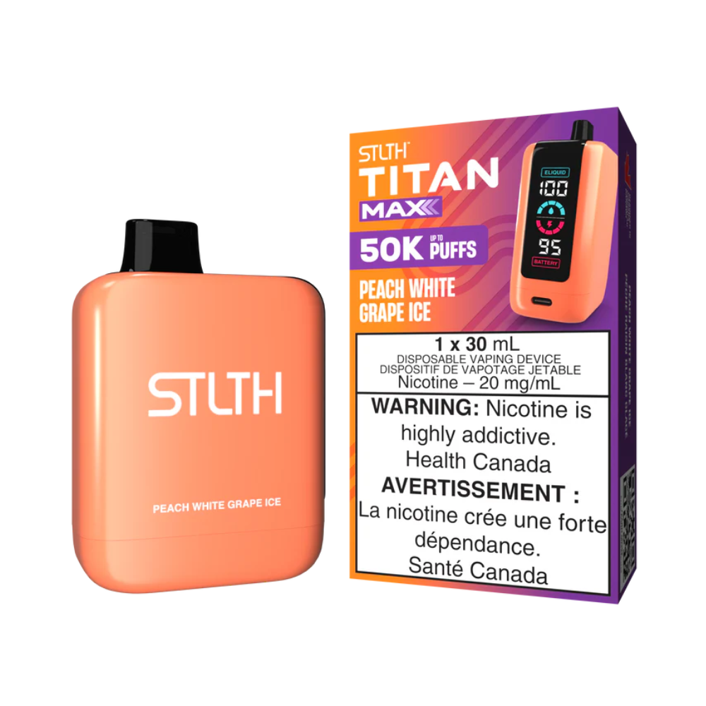 STLTH  Titan Max Disposable Vape - Peach White Grape Ice