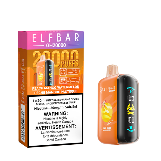 Elf Bar GH20000 Peach Mango Watermelon 20mL 20000 Puffs 20mg