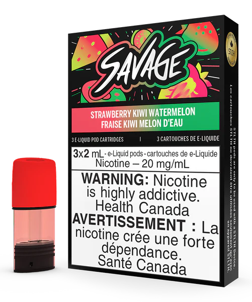 STLTH Savage Strawberry Kiwi Watermelon 3 x 2mL Pods