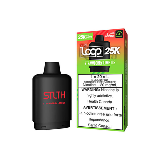 STLTH 25k Loop Pre-filled Vape Pod - Strawberry Lime Ice