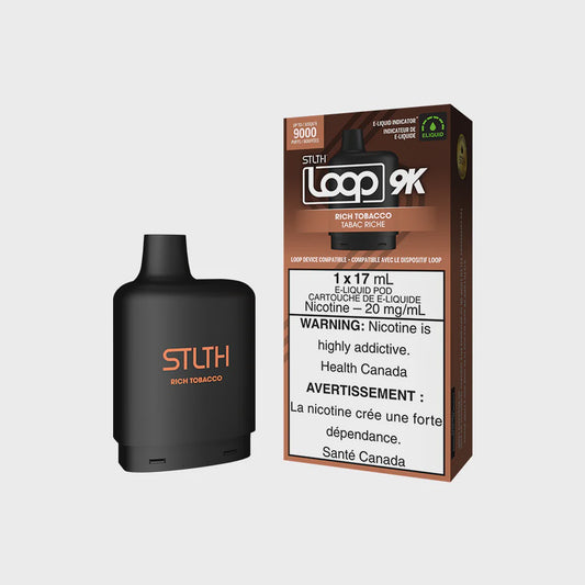 Stlth Loop 9k Pod Rich Tobacco 17mL 20mg