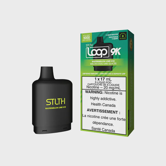 Stlth Loop 9k Pod Watermelon Lime Ice 17mL 20mg