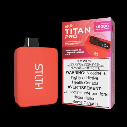 STLTH Titan Pro Disposable Cherry Classic Ice 15000 Puffs 20mg