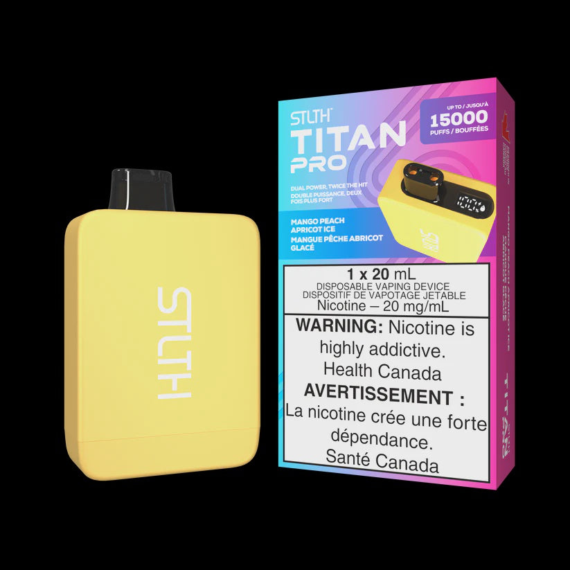 STLTH Titan Pro Disposable Mango Peach Apricot Ice 15000 Puffs 20mg