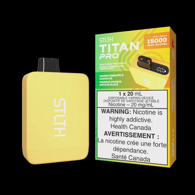 STLTH Titan Pro Disposable Mango Pineapple Guava Ice 15000 Puffs 20mg