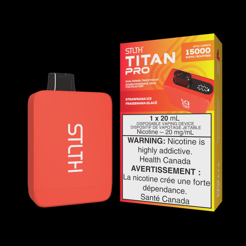 STLTH Titan Pro Disposable Strawnana Ice 15000 Puffs 20mg