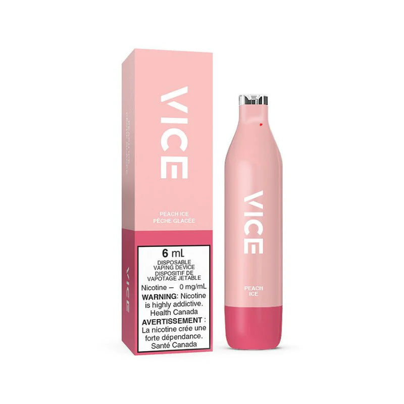 VICE Peach Ice 6mL 2500 Puffs Nicotine Free