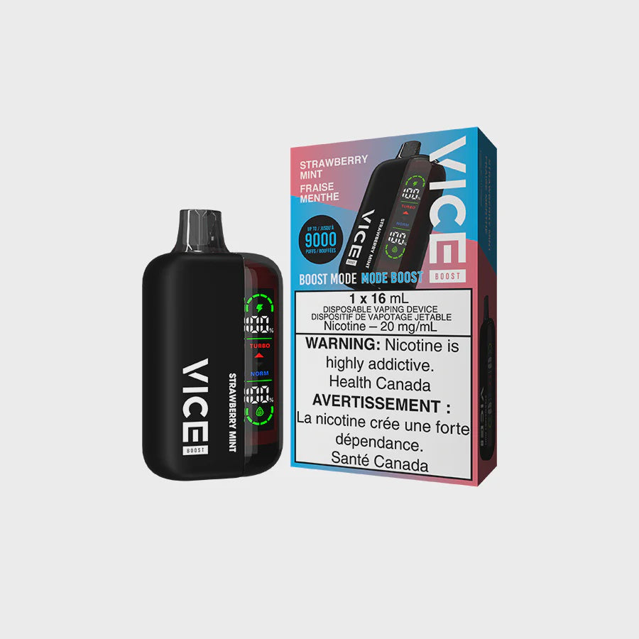 Vice Boost Mode Strawberry Mint 16mL 9000 Puffs 20mg