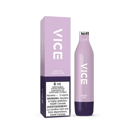 VICE Grape Ice 6mL 2500 Puffs Nicotine Free