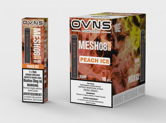 OVNS MESH08 PRO Peach Ice 10mL 20mg 5500 Puffs