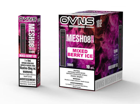 OVNS MESH08 PRO Mixed Berry Ice 10mL 20mg 5500 Puffs