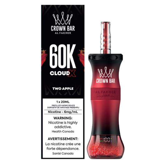 Al Fakher Crown Bar Cloud X 60k Disposable Vape - 60K Puffs - 6mg - 20ml